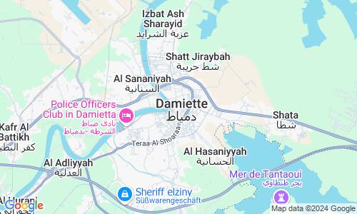 Ausschnitt der Weltkarte zu Damiette