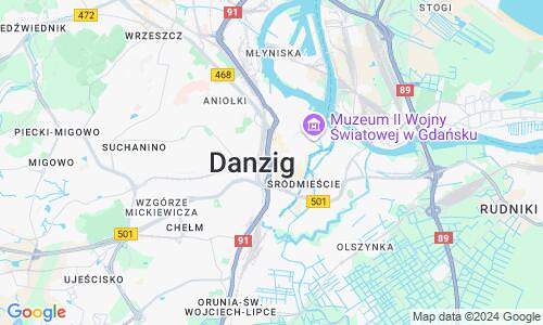 Ausschnitt der Weltkarte zu Danzig