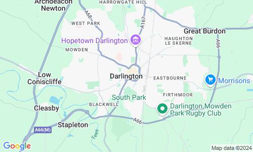 Ausschnitt der Weltkarte zu Darlington