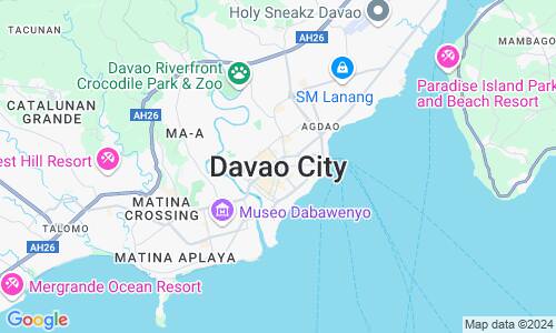 Ausschnit der Weltkarte zu Davao
