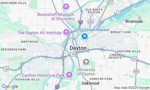 Ausschnitt der Weltkarte zu Dayton