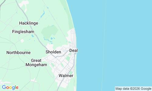 Ausschnit der Weltkarte zu Deal Beach