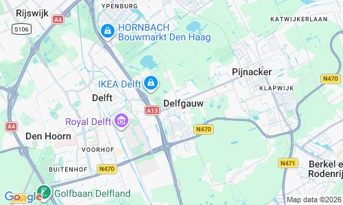 Ausschnitt der Weltkarte zu Delftse Hout Strand