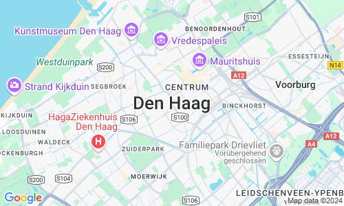 Ausschnit der Weltkarte zu Den Haag