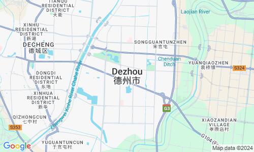 Ausschnitt der Weltkarte zu Dezhou