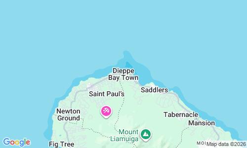 Ausschnitt der Weltkarte zu Dieppe Bay Beach