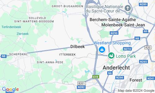 Ausschnitt der Weltkarte zu Dilbeek