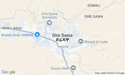 Ausschnitt der Weltkarte zu Dire Dawa
