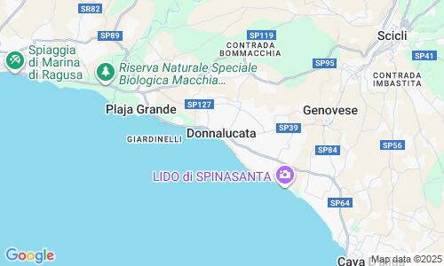 Ausschnitt der Weltkarte zu Donnalucata