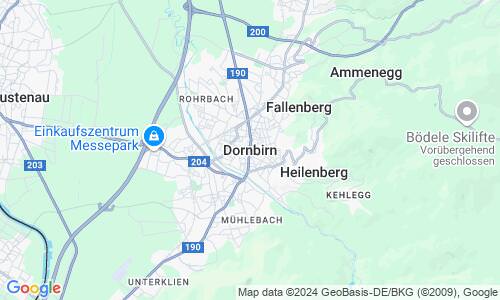 Ausschnitt der Weltkarte zu Dornbirn