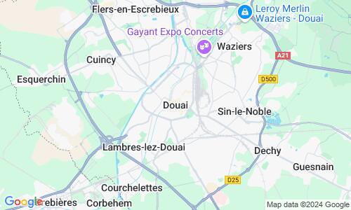 Ausschnitt der Weltkarte zu Douai