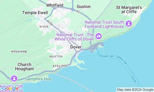 Ausschnit der Weltkarte zu Dover