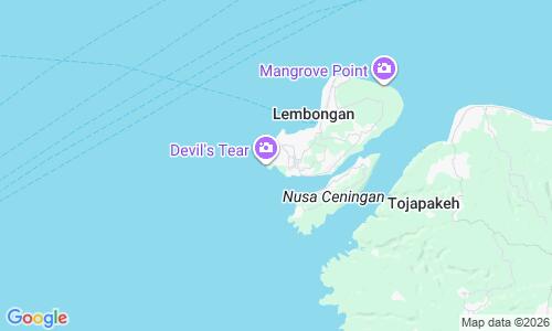 Ausschnitt der Weltkarte zu Dream Beach (Lembongan)
