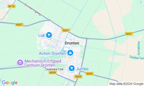 Ausschnitt der Weltkarte zu Dronten
