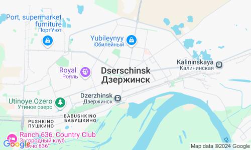 Ausschnitt der Weltkarte zu Dserschinsk