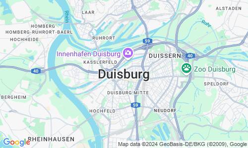 Ausschnitt der Weltkarte zu Duisburg