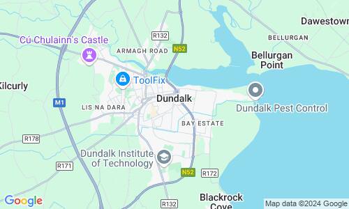 Ausschnitt der Weltkarte zu Dundalk