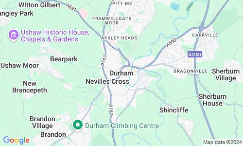Ausschnitt der Weltkarte zu Durham