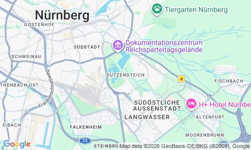 Ausschnitt der Weltkarte zu Dutzendteich