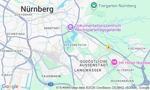 Ausschnitt der Weltkarte zu Dutzendteich