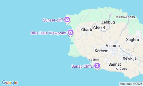 Ausschnitt der Weltkarte zu Dwejra Bay