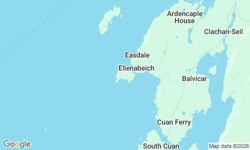 Ausschnitt der Weltkarte zu Easdale Strand
