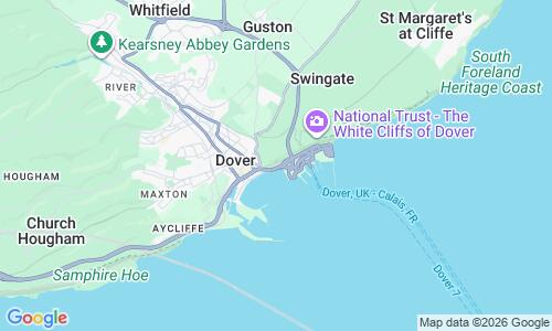 Ausschnitt der Weltkarte zu East Cliff Beach (Dover)