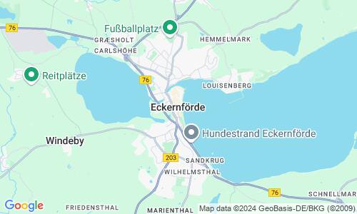 Ausschnitt der Weltkarte zu Eckernförde
