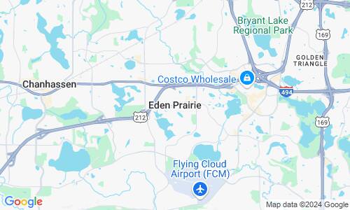 Ausschnitt der Weltkarte zu Eden Prairie