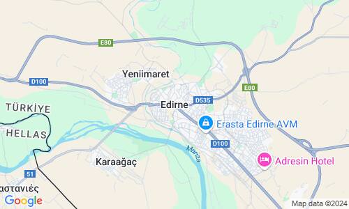 Ausschnitt der Weltkarte zu Edirne