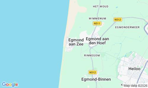 Ausschnitt der Weltkarte zu Egmond aan Zee