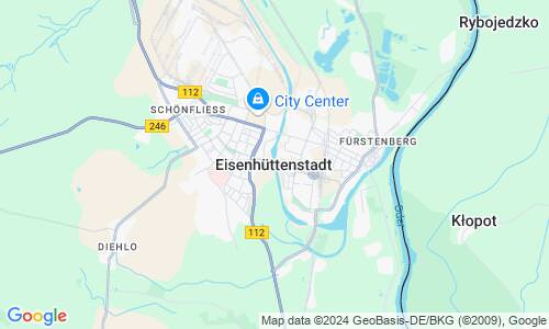 Ausschnitt der Weltkarte zu Eisenhüttenstadt