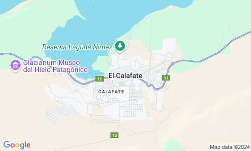 Ausschnitt der Weltkarte zu El Calafate