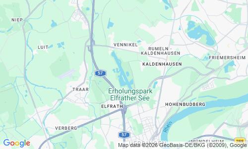 Ausschnitt der Weltkarte zu Elfrather See