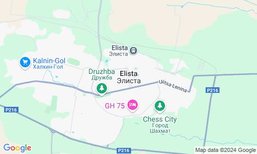 Ausschnitt der Weltkarte zu Elista