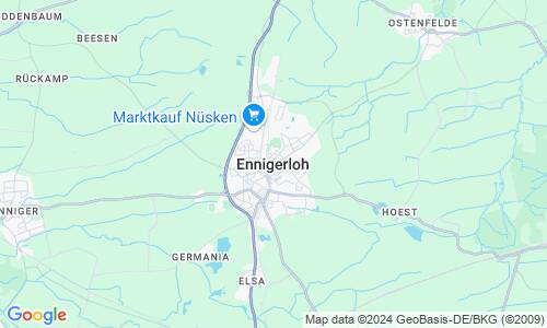 Ausschnitt der Weltkarte zu Ennigerloh