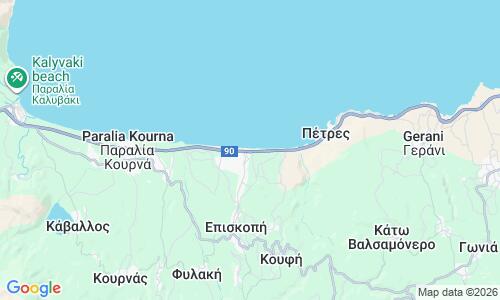 Ausschnitt der Weltkarte zu Episkopi Beach