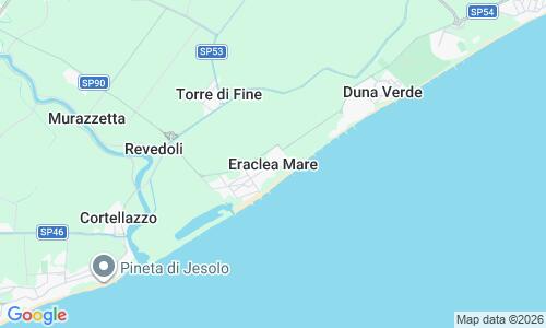 Ausschnitt der Weltkarte zu Eraclea Mare