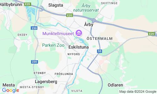 Ausschnitt der Weltkarte zu Eskilstuna