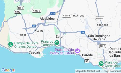 Ausschnitt der Weltkarte zu Estoril Strand