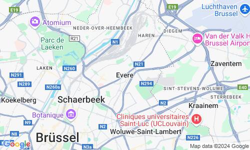 Ausschnitt der Weltkarte zu Evere