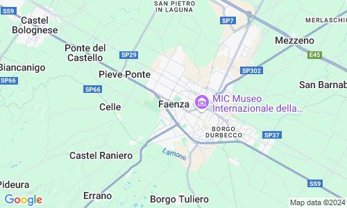 Ausschnitt der Weltkarte zu Faenza