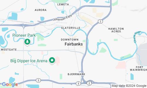 Ausschnitt der Weltkarte zu Fairbanks