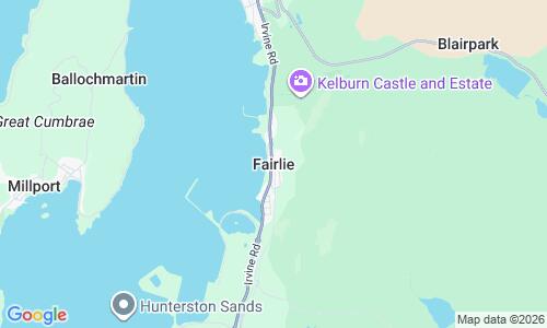 Ausschnitt der Weltkarte zu Fairlie Strand
