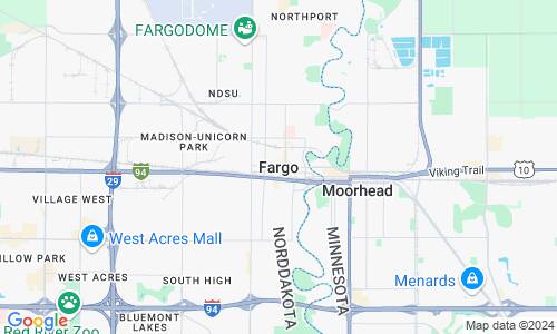 Ausschnitt der Weltkarte zu Fargo