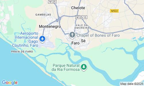 Ausschnitt der Weltkarte zu Faro