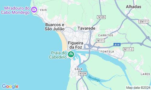 Ausschnitt der Weltkarte zu Figueira da Foz
