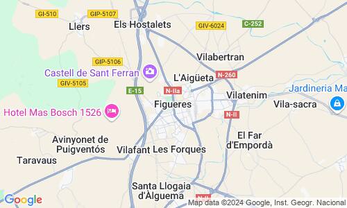Ausschnitt der Weltkarte zu Figueres