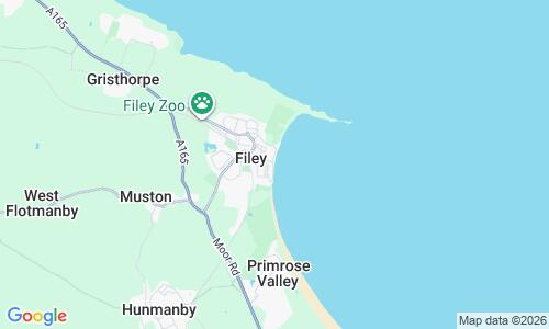 Ausschnitt der Weltkarte zu Filey Beach