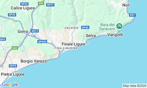 Ausschnitt der Weltkarte zu Finale Ligure